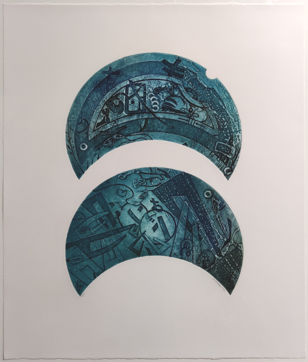 Pokémon - Art work in Unique collagraph by Kirsten Mortimer